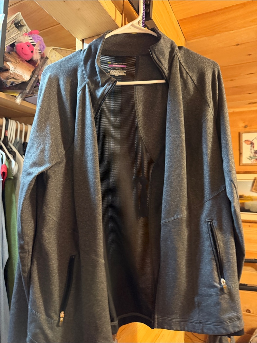 Men's Charcoal Gray Full-Zip Jacket
